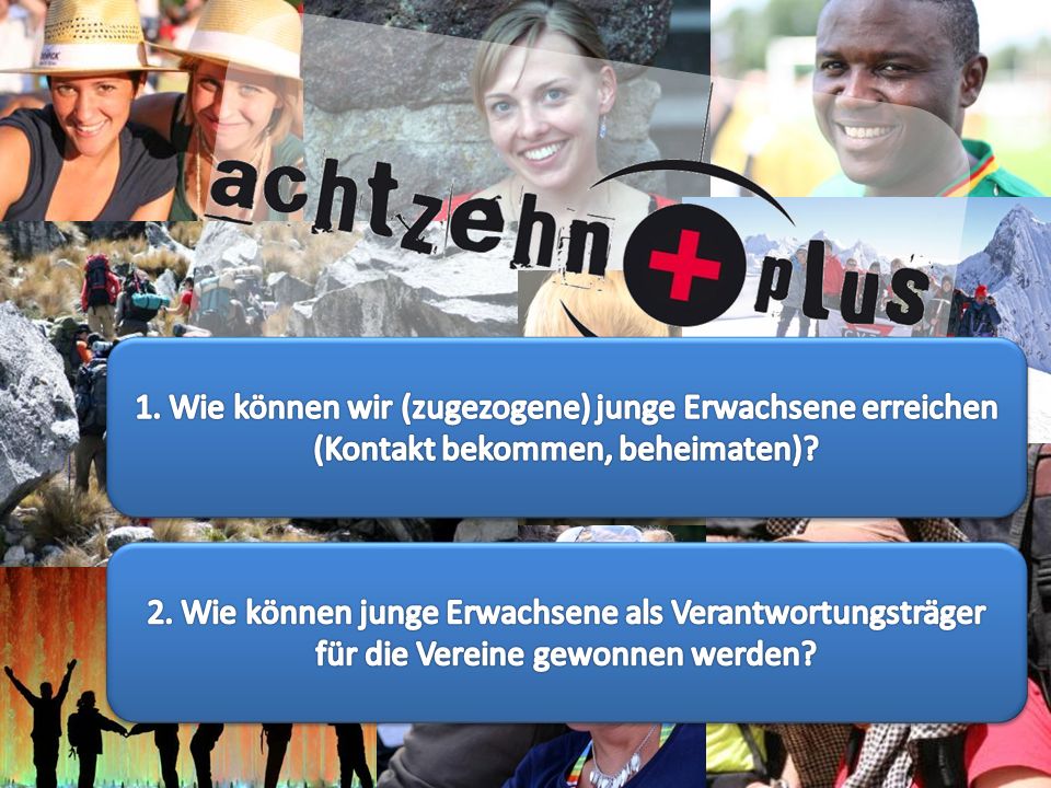 1. Wie können wir (zugezogene) junge Erwachsene erreichen (Kontakt bekommen, beheimaten)