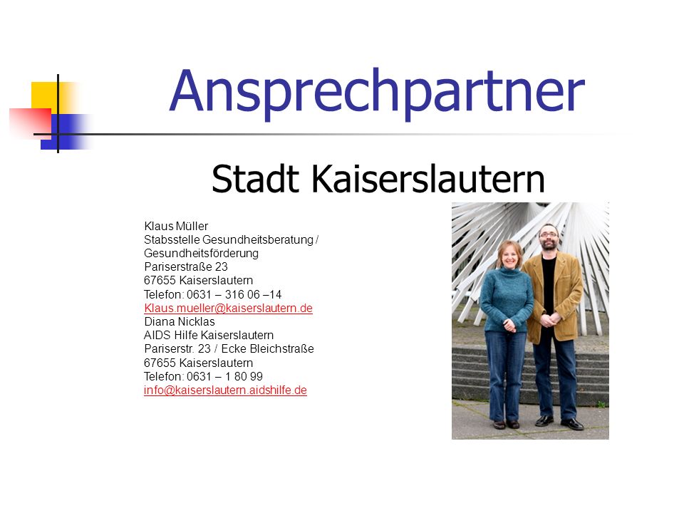 Ansprechpartner Stadt Kaiserslautern Klaus Müller