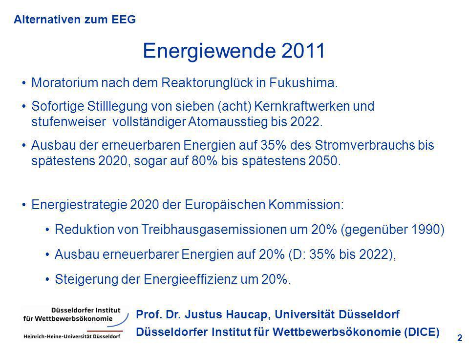 Energiewende 2011 Moratorium nach dem Reaktorunglück in Fukushima.