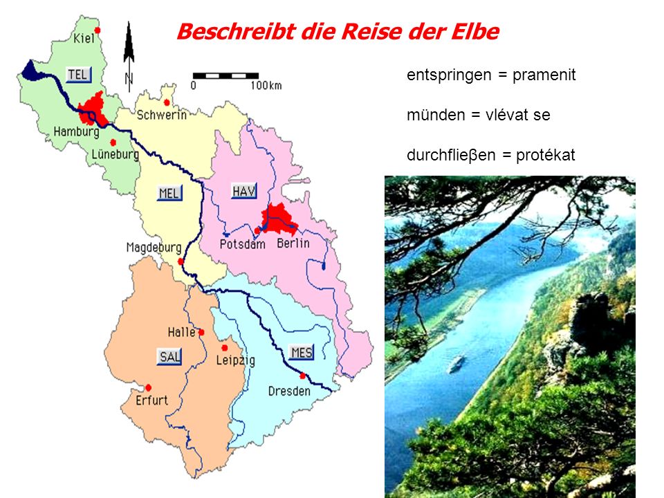 Beschreibt die Reise der Elbe