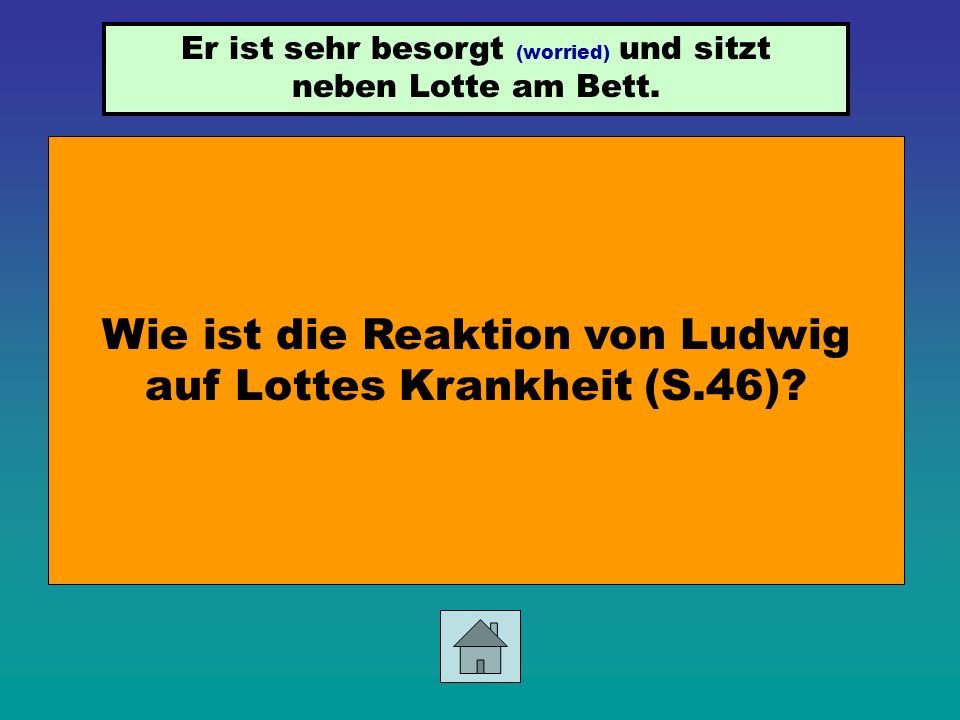Wie ist die Reaktion von Ludwig auf Lottes Krankheit (S.46)