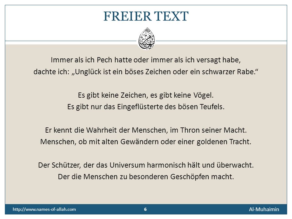 FREIER TEXT Immer als ich Pech hatte oder immer als ich versagt habe,