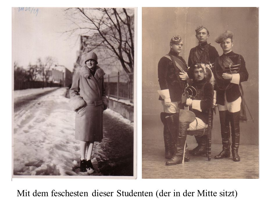 Mit dem feschesten dieser Studenten (der in der Mitte sitzt)