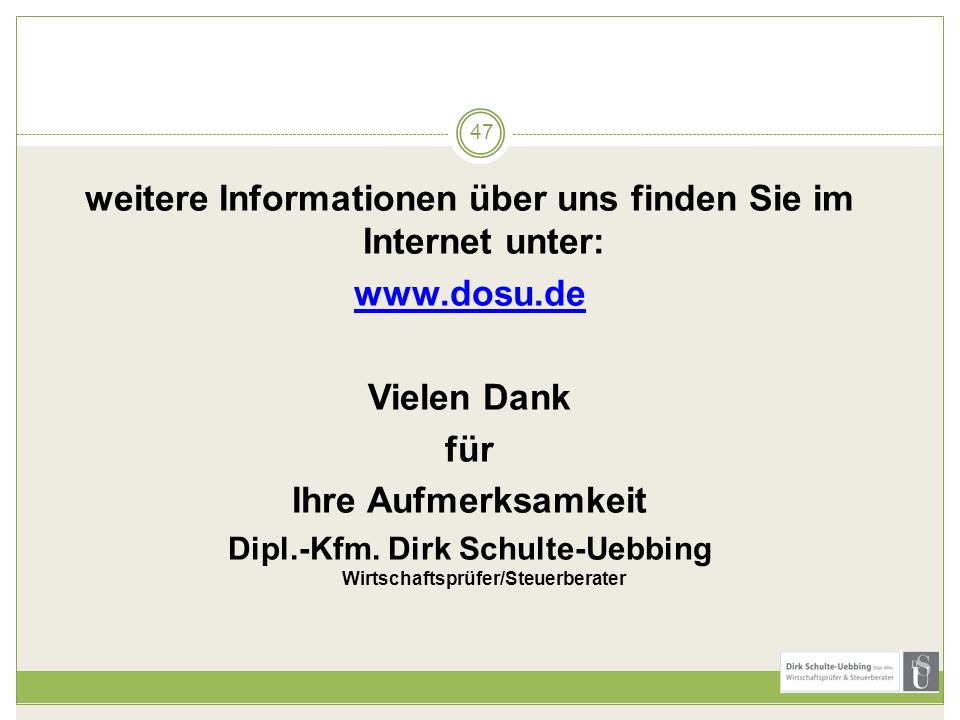 weitere Informationen über uns finden Sie im Internet unter:
