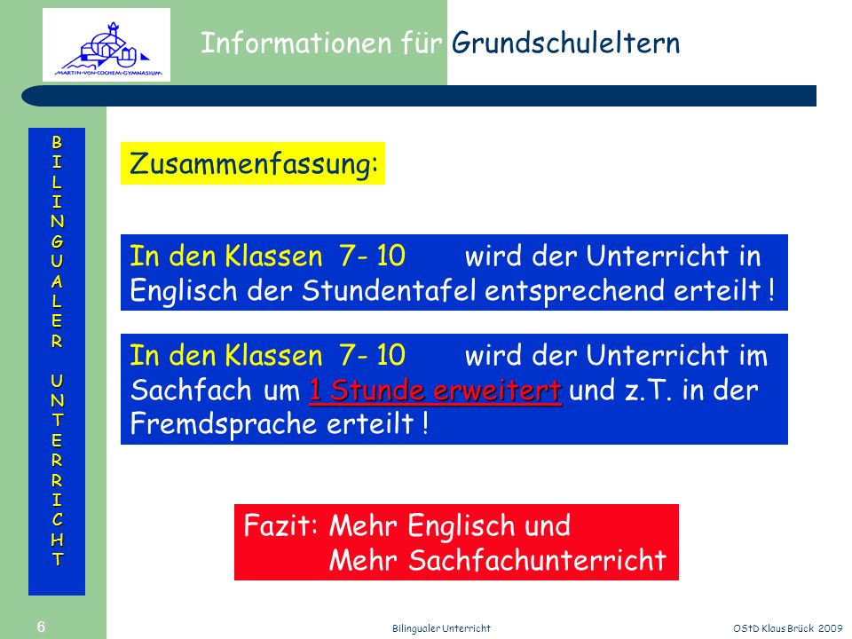 Fazit Englisch