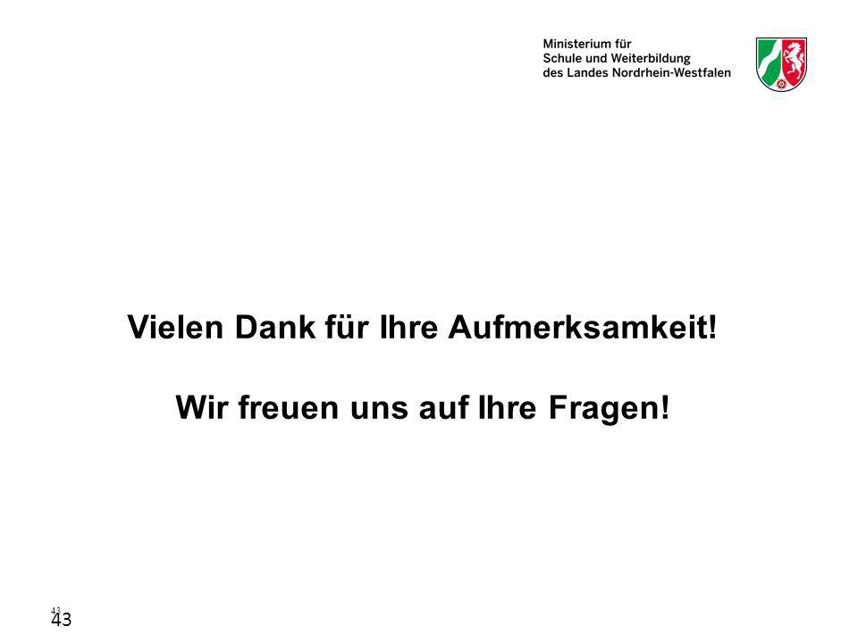 Vielen Dank für Ihre Aufmerksamkeit! Wir freuen uns auf Ihre Fragen!