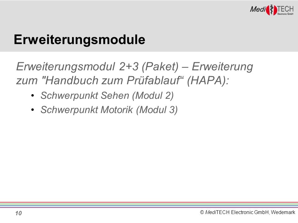 Erweiterungsmodule Erweiterungsmodul 2+3 (Paket) – Erweiterung zum Handbuch zum Prüfablauf (HAPA):