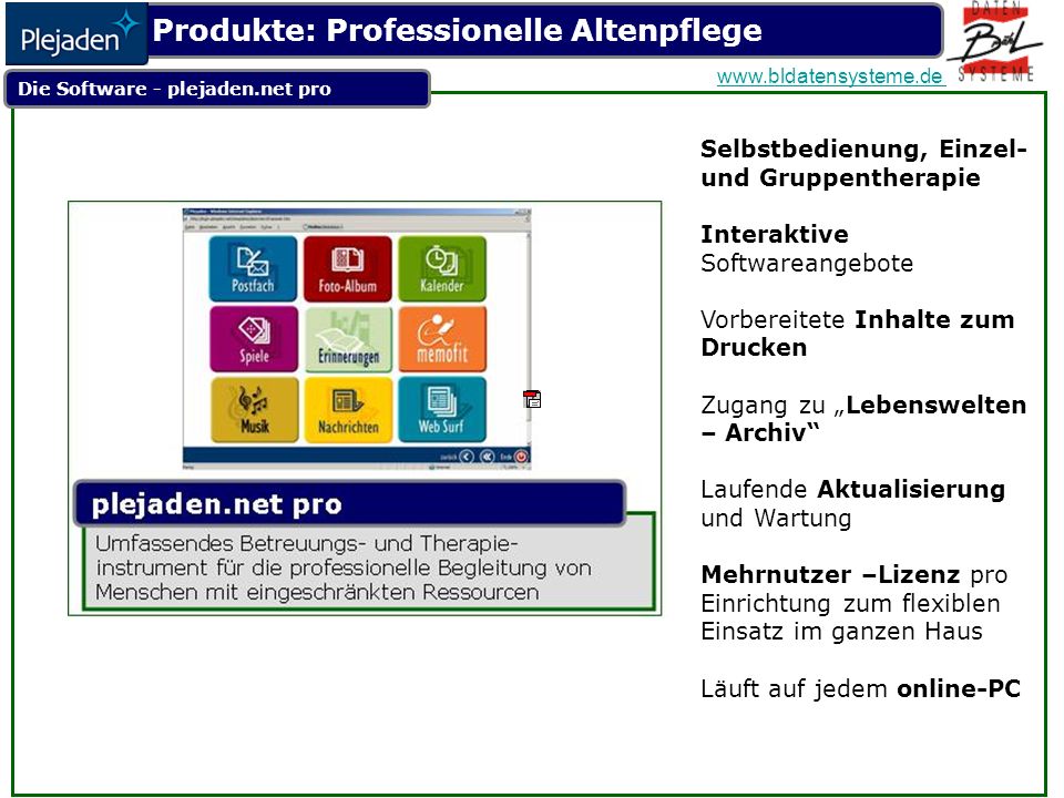 Produkte: Professionelle Altenpflege