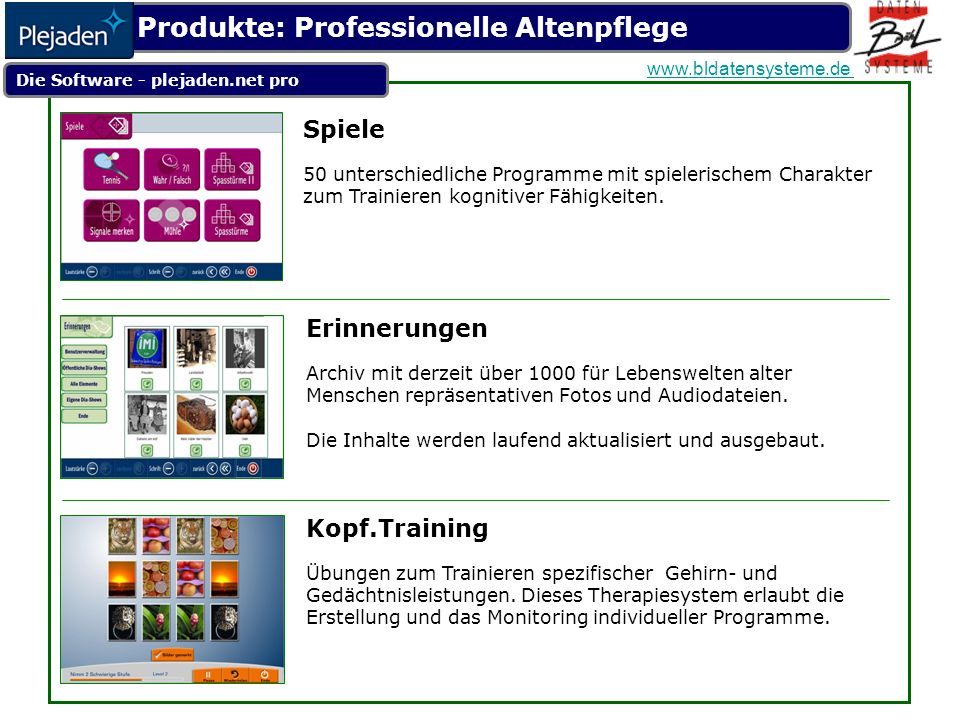Produkte: Professionelle Altenpflege