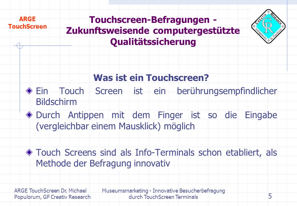 Was ist ein Touchscreen