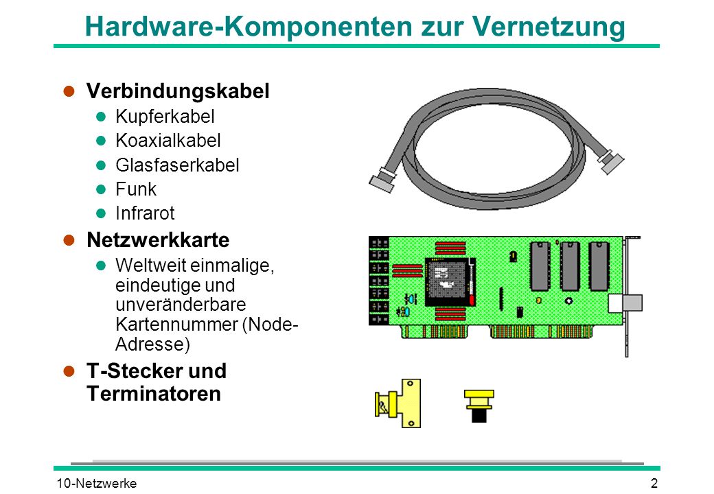 Hardware-Komponenten zur Vernetzung