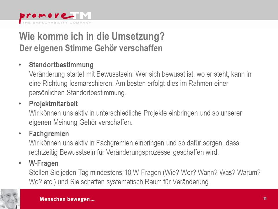 Wie komme ich in die Umsetzung Der eigenen Stimme Gehör verschaffen