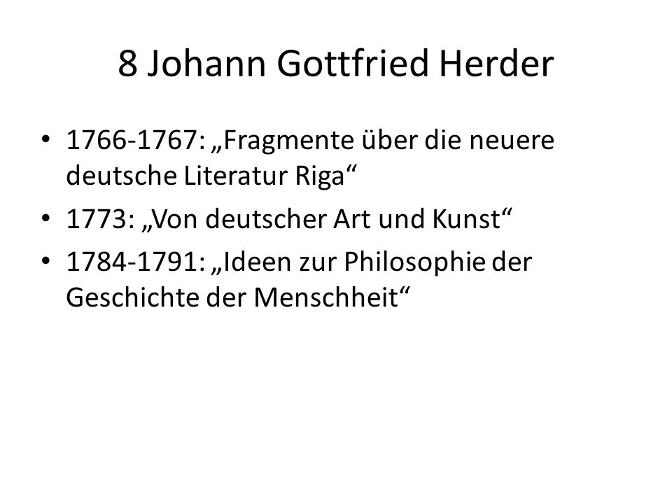 8 Johann Gottfried Herder