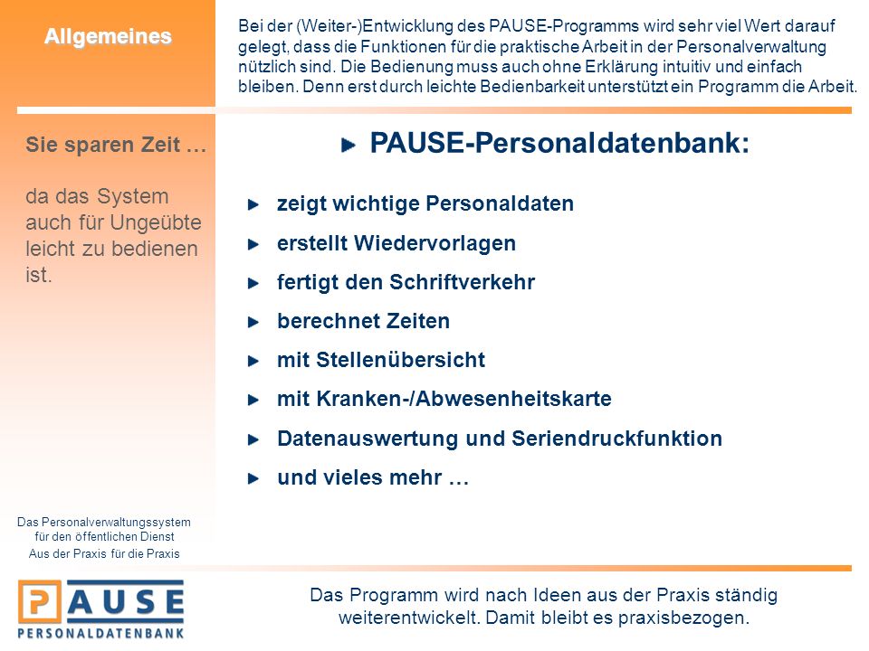 PAUSE-Personaldatenbank:
