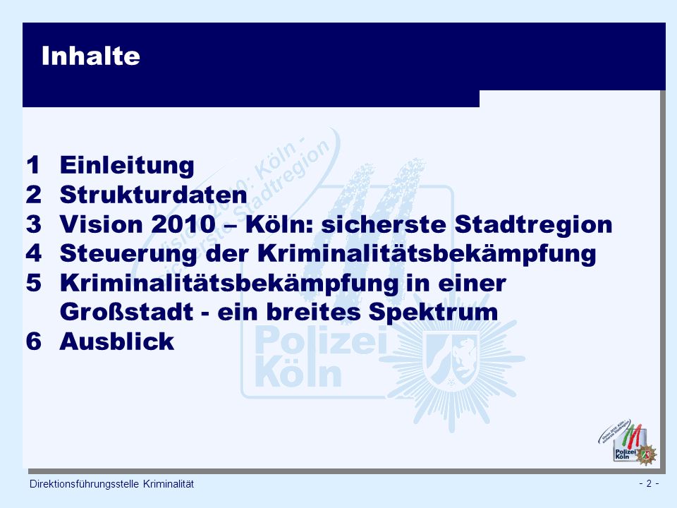 Inhalte 1 Einleitung 2 Strukturdaten
