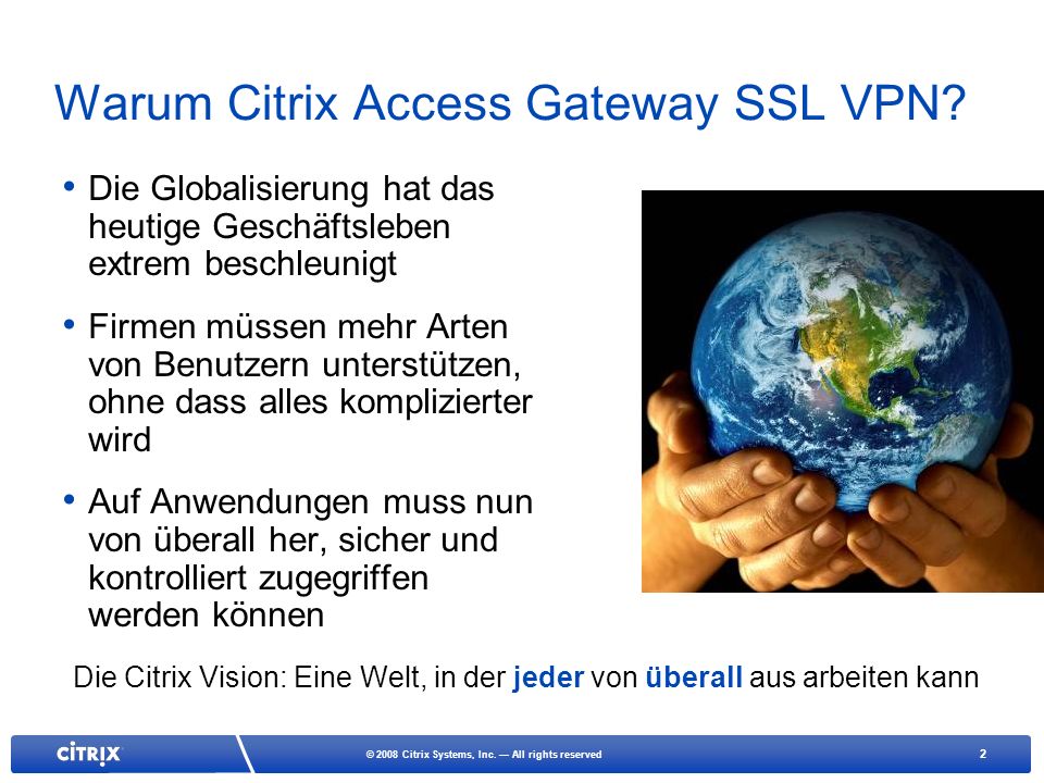 Warum Citrix Access Gateway SSL VPN