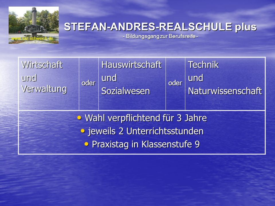 STEFAN-ANDRES-REALSCHULE plus - Bildungsgang zur Berufsreife -