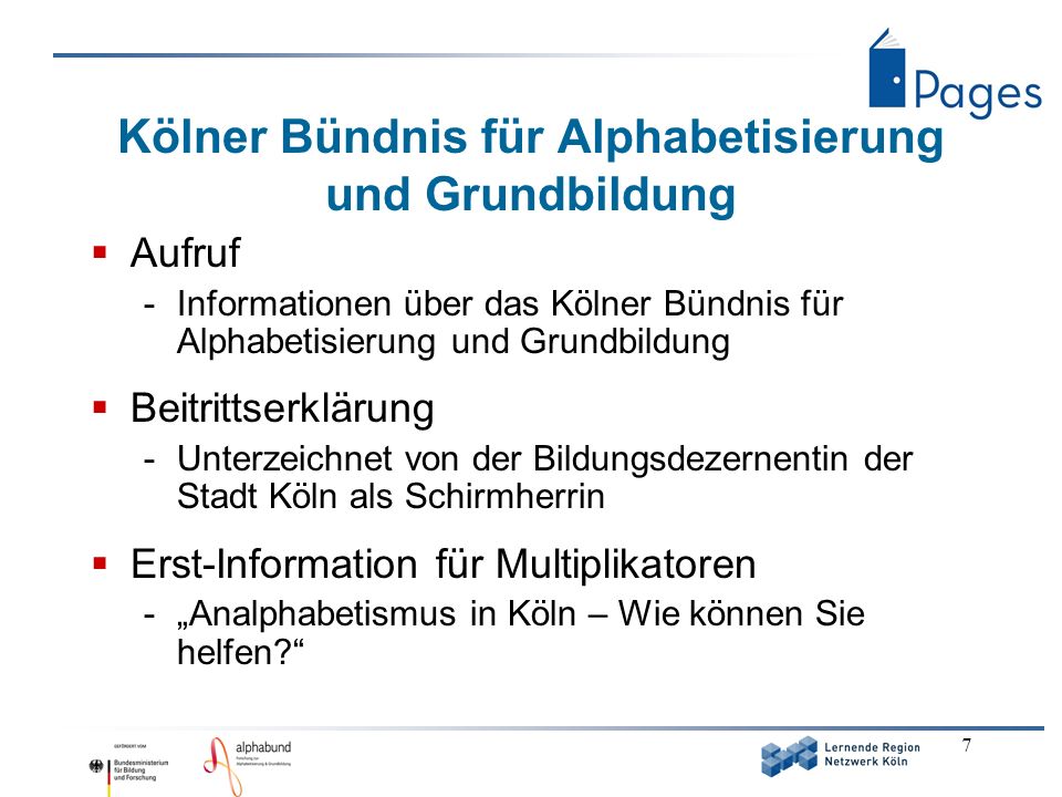 Kölner Bündnis für Alphabetisierung und Grundbildung