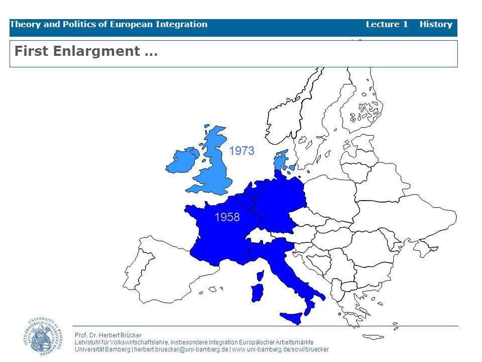 Theory and Politics of European Integration Lecture 1 History