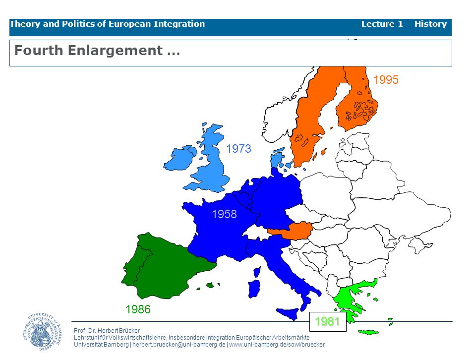 Theory and Politics of European Integration Lecture 1 History