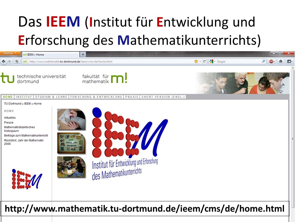 Das IEEM (Institut für Entwicklung und Erforschung des Mathematikunterrichts)