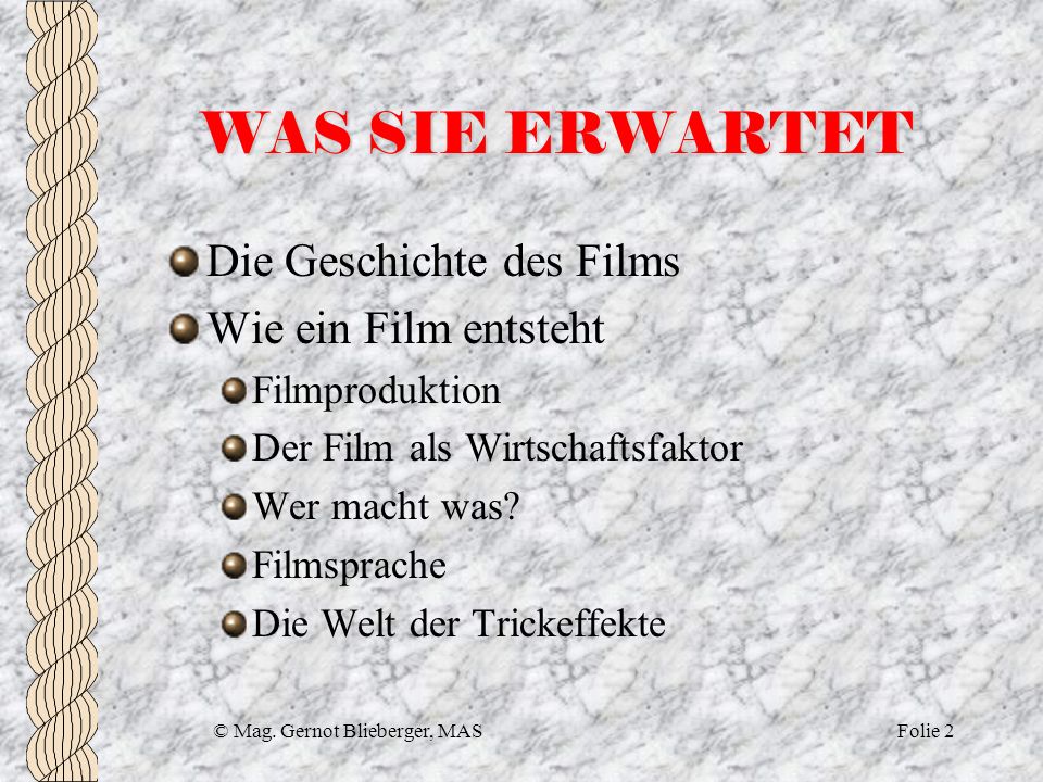 © Mag. Gernot Blieberger, MAS