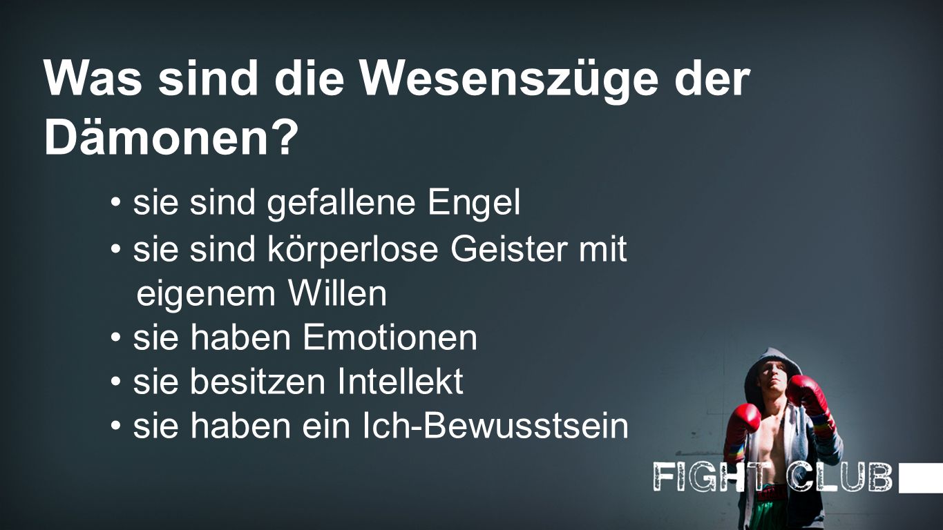 Was sind die Wesenszüge der Dämonen • sie sind gefallene Engel