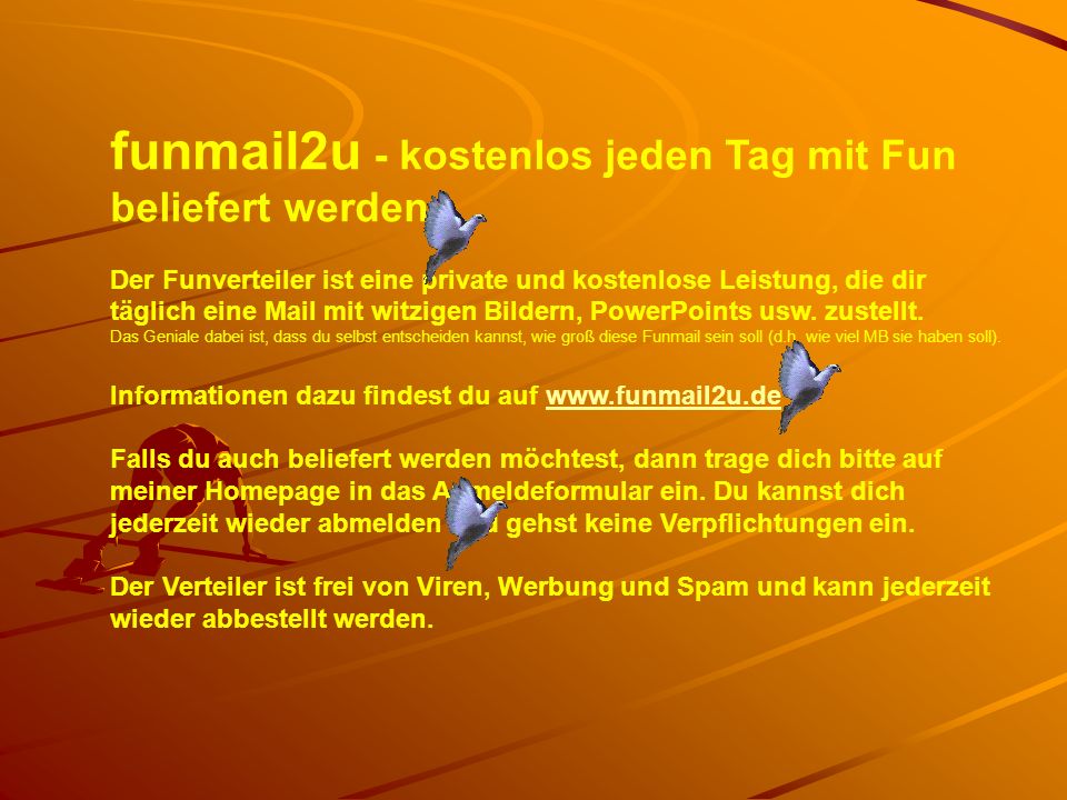 funmail2u - kostenlos jeden Tag mit Fun beliefert werden
