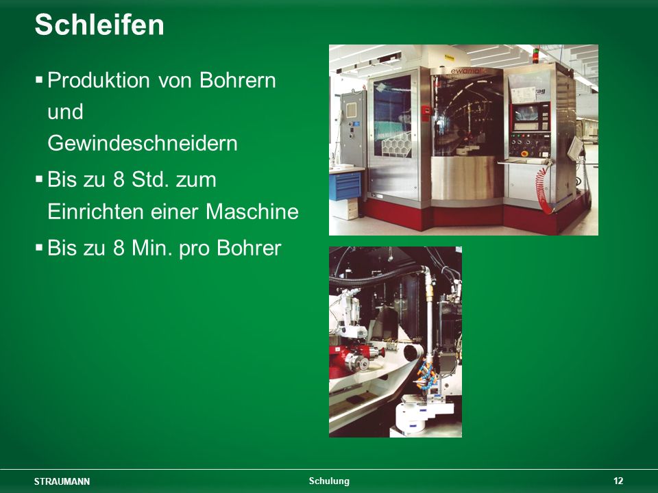 Schleifen Produktion von Bohrern und Gewindeschneidern
