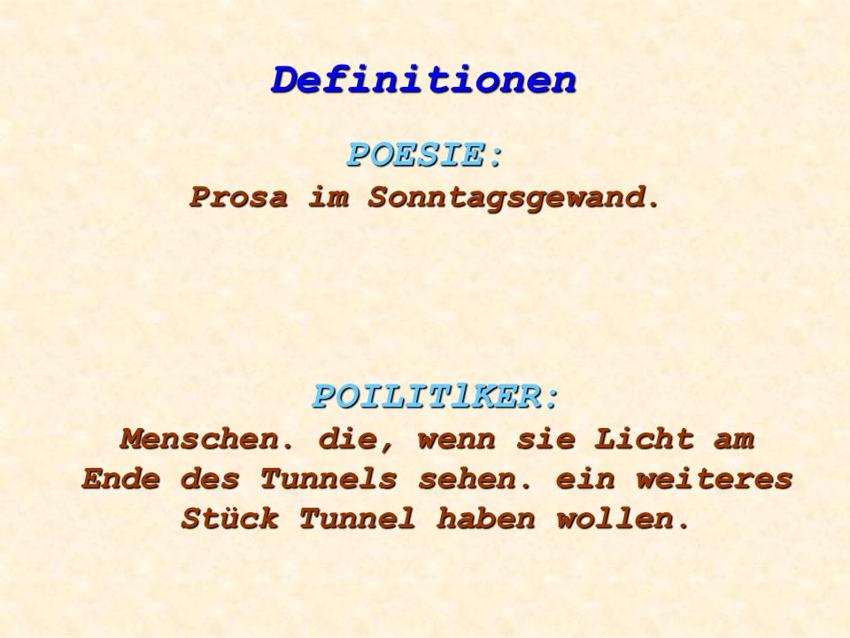 Prosa im Sonntagsgewand.