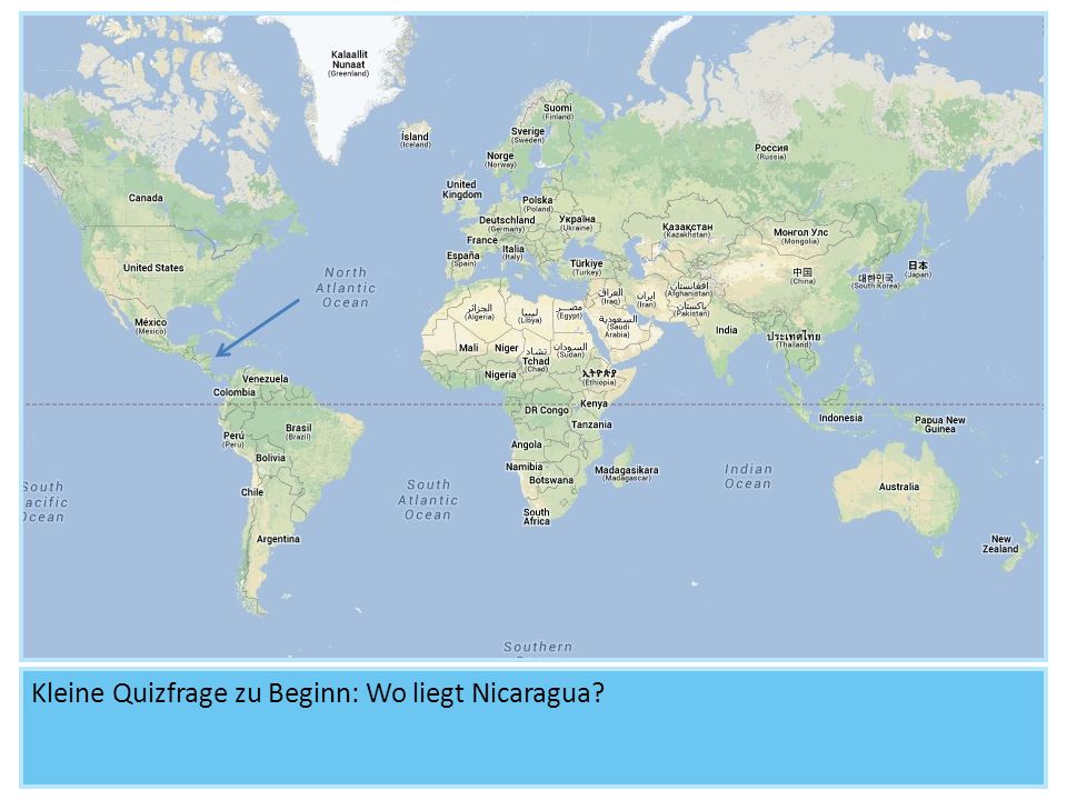 Kleine Quizfrage zu Beginn: Wo liegt Nicaragua
