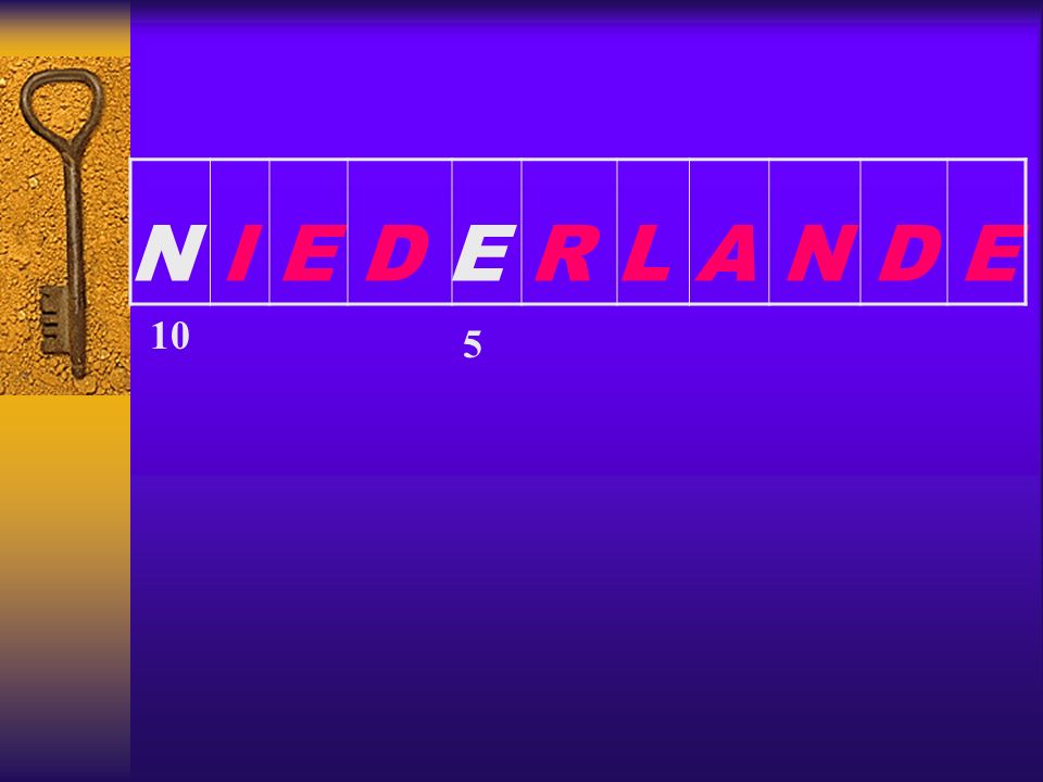 N I E D E R L A N D E 10 5