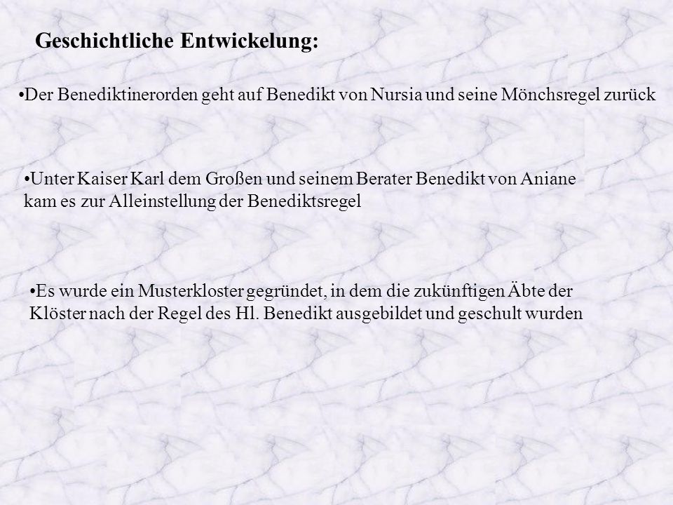 Geschichtliche Entwickelung: