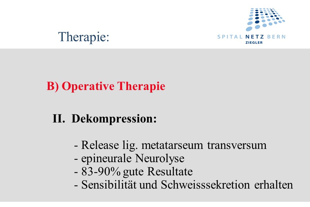 Therapie: B) Operative Therapie