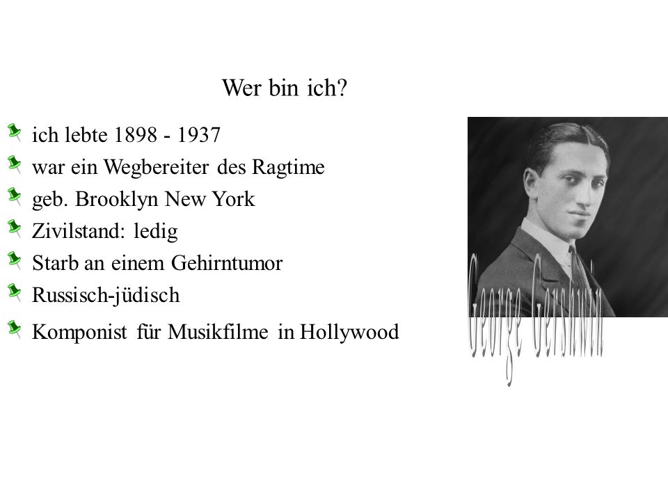 Wer bin ich ich lebte war ein Wegbereiter des Ragtime