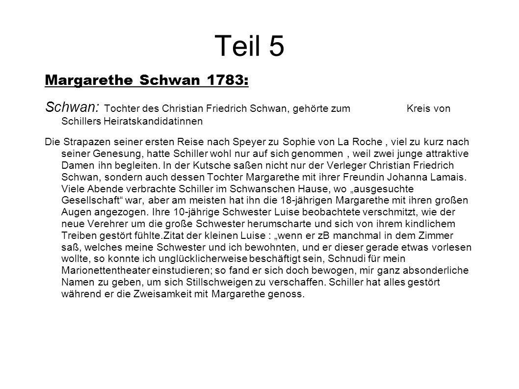 Teil 5 Margarethe Schwan 1783: