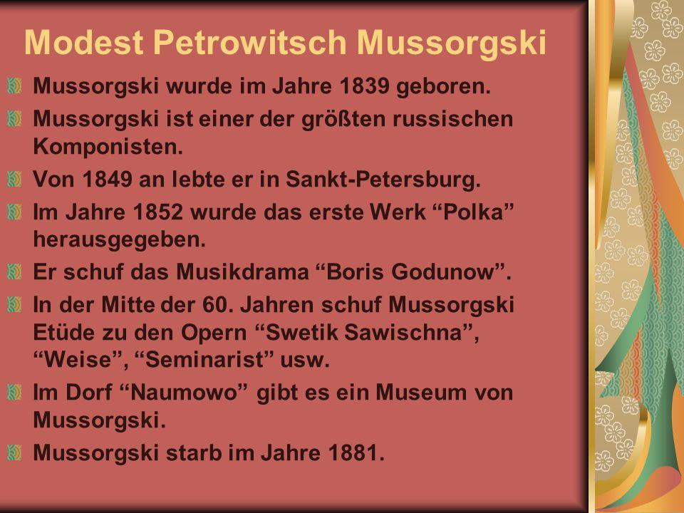 Modest Petrowitsch Mussorgski
