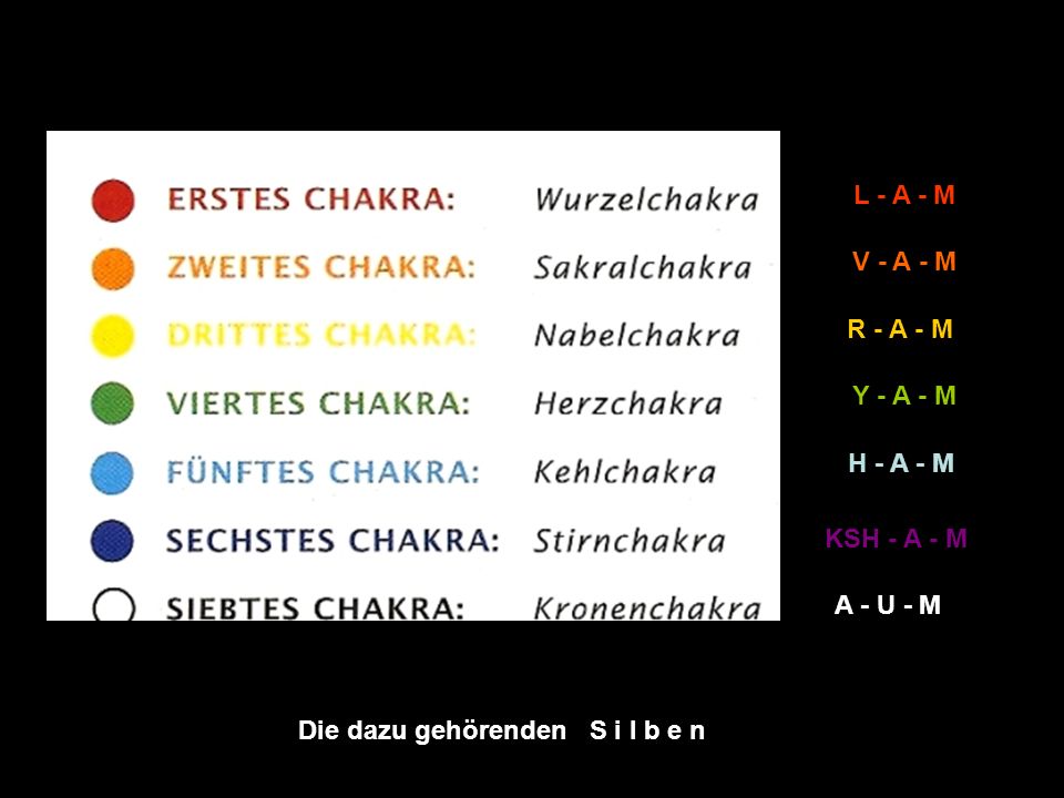 Die dazu gehörenden S i l b e n