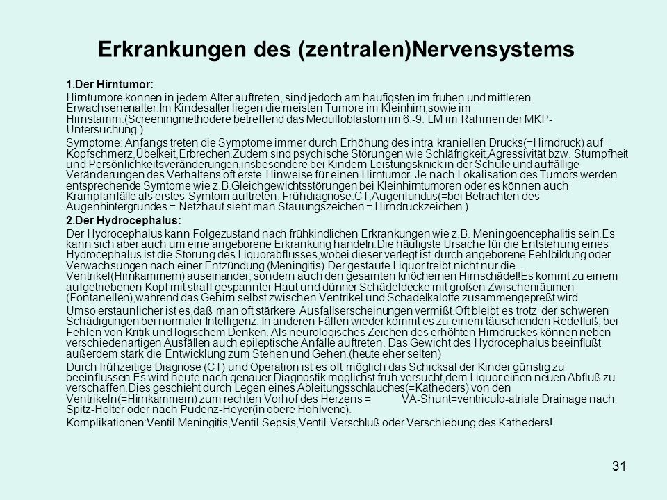 Erkrankungen des Nervensystems ppt herunterladen