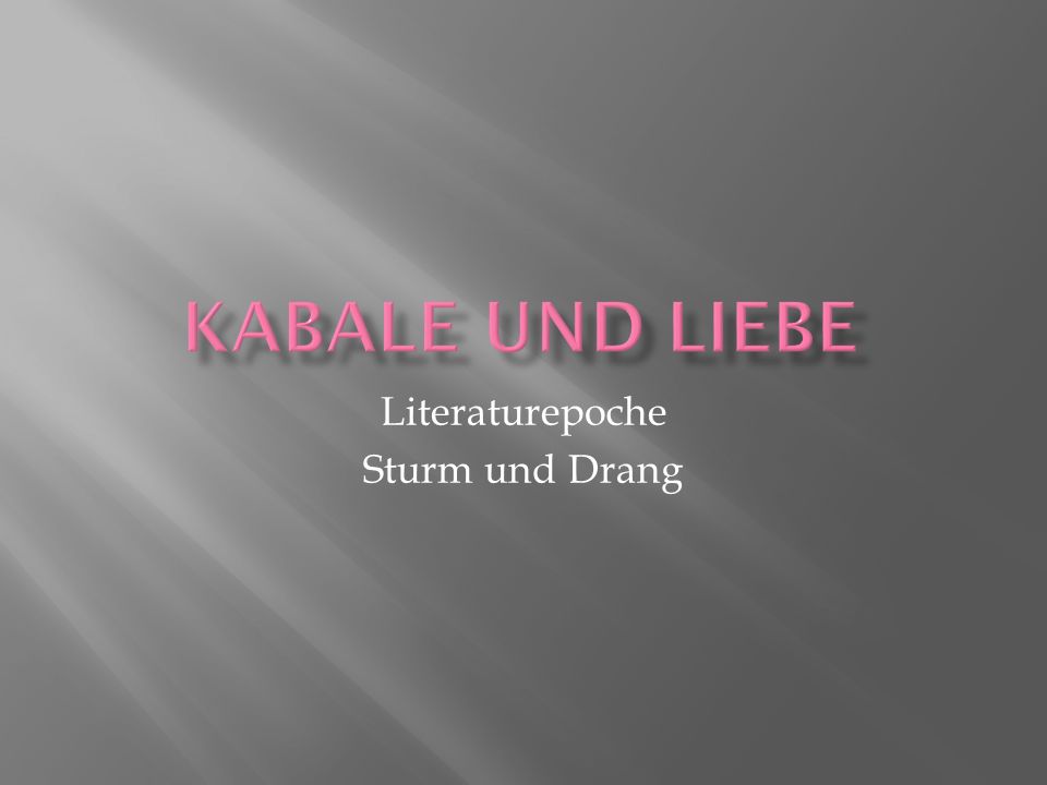 Literaturepoche Sturm und Drang