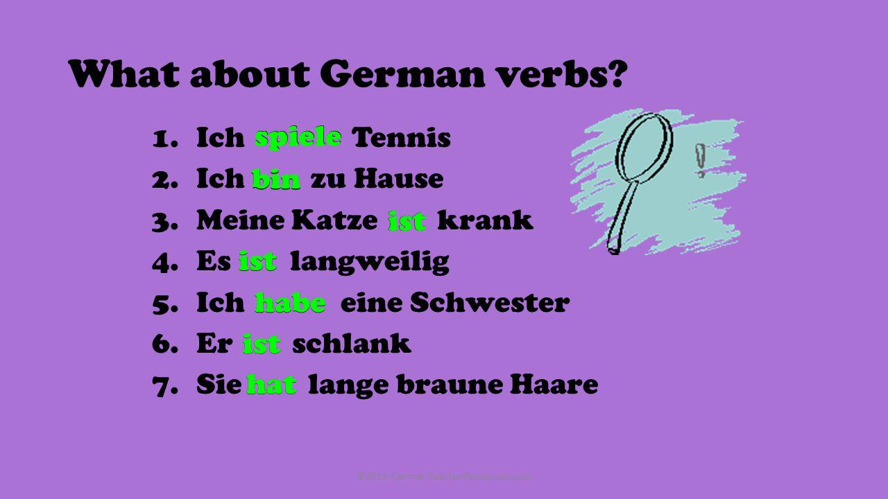 What about German verbs
