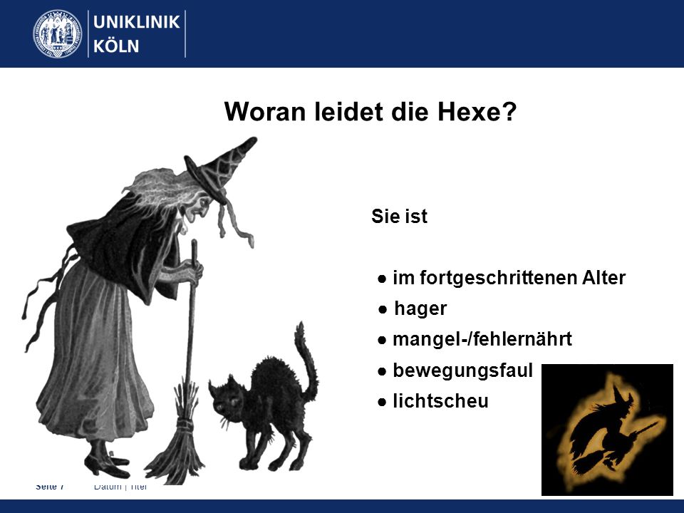 ● im fortgeschrittenen Alter ● ● hager ● mangel-/fehlernährt
