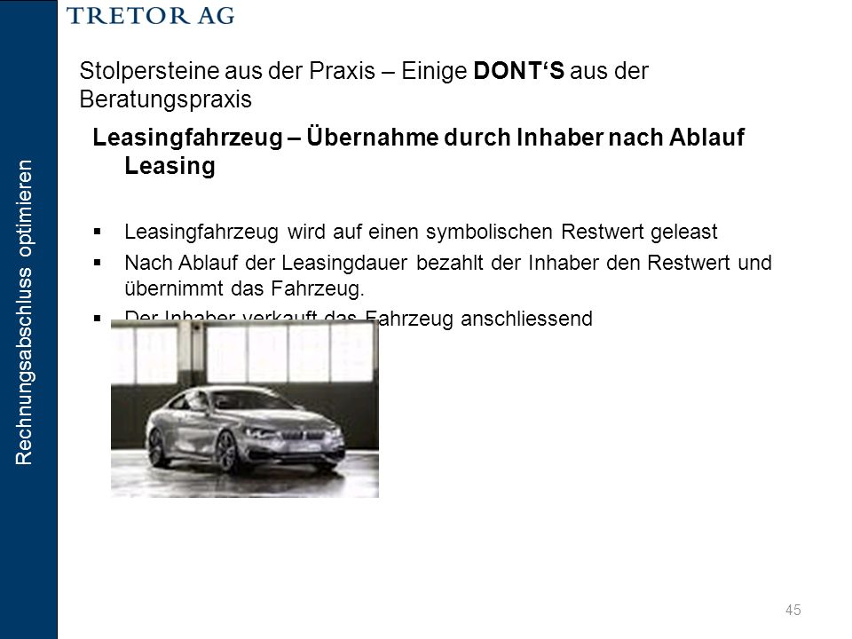 Stolpersteine aus der Praxis – Einige DONT‘S aus der Beratungspraxis