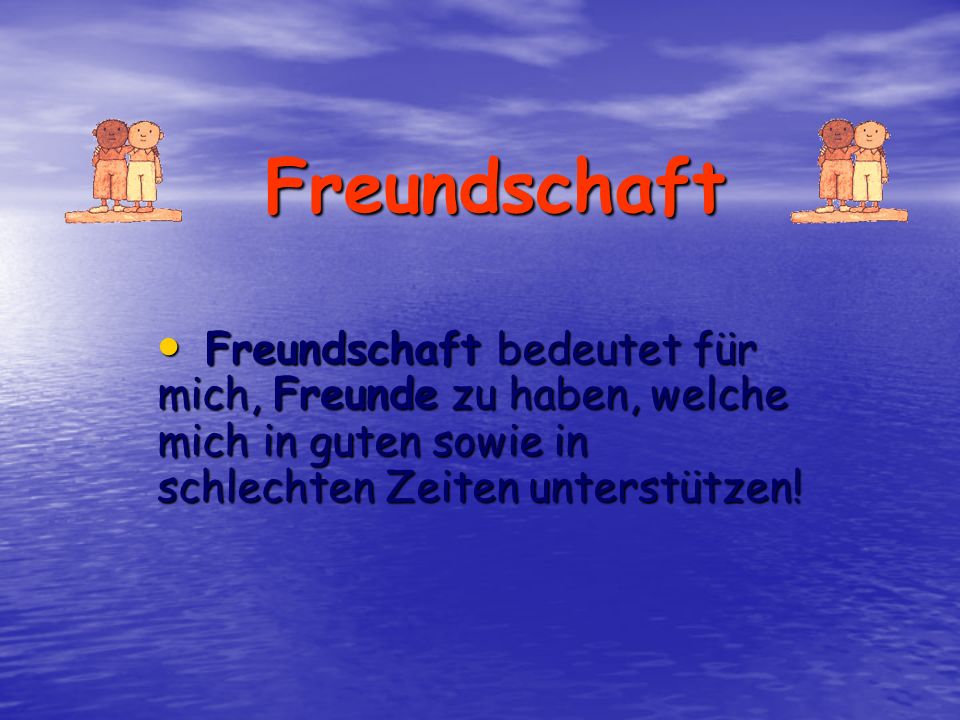 Freundschaft Arbeitsblatt
