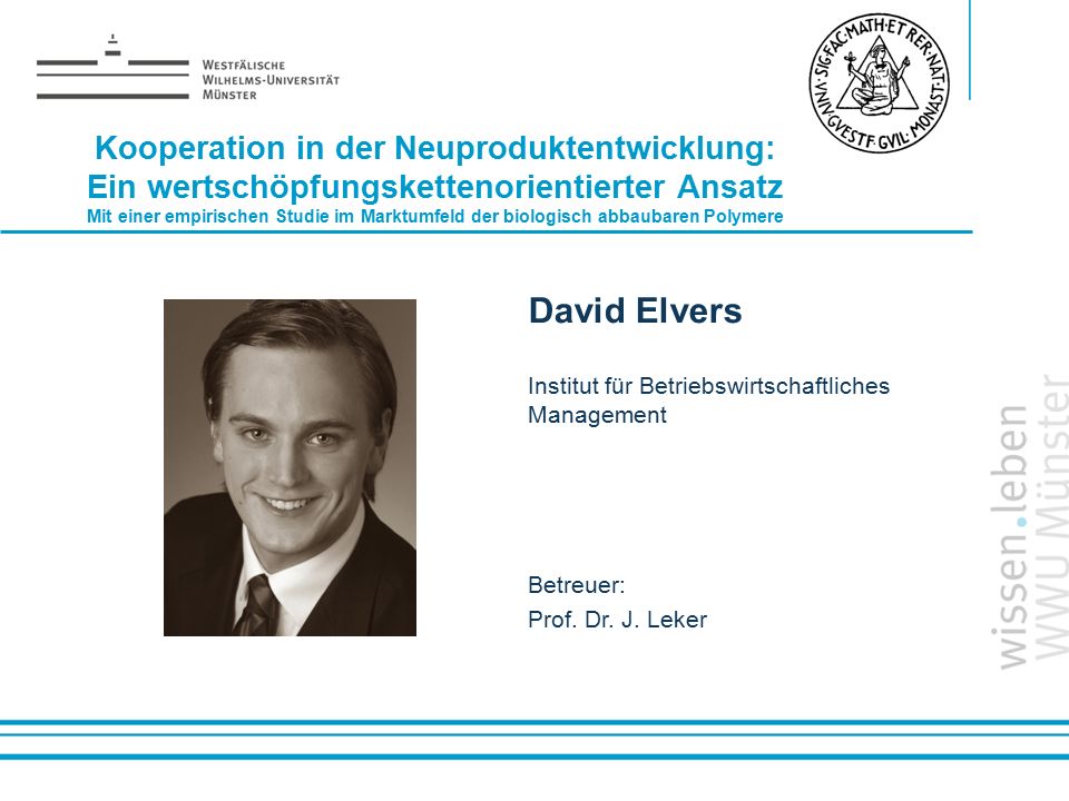 David Elvers Kooperation in der Neuproduktentwicklung: