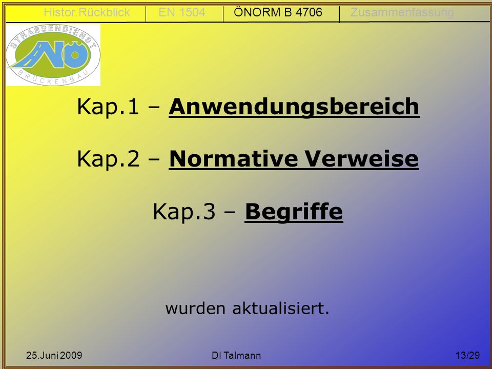 Kap.1 – Anwendungsbereich Kap.2 – Normative Verweise Kap.3 – Begriffe