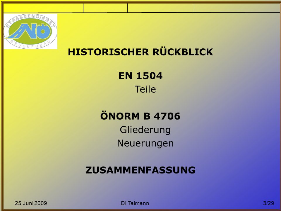 HISTORISCHER RÜCKBLICK