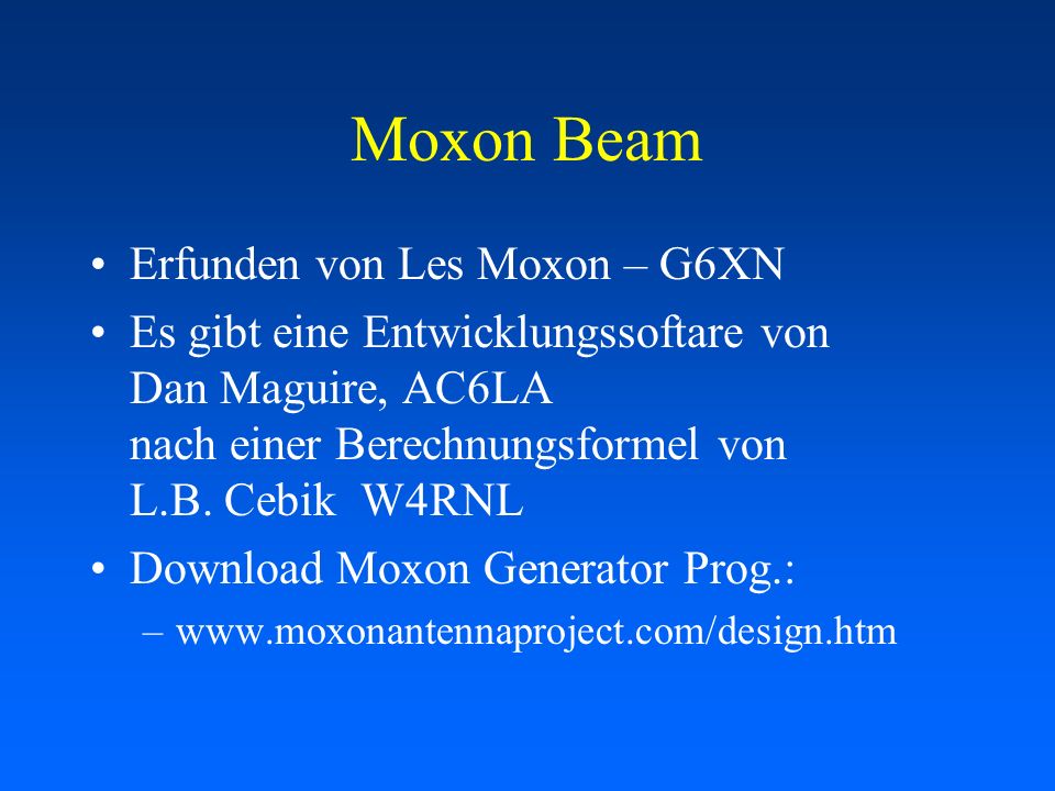 Moxon Beam Erfunden von Les Moxon – G6XN