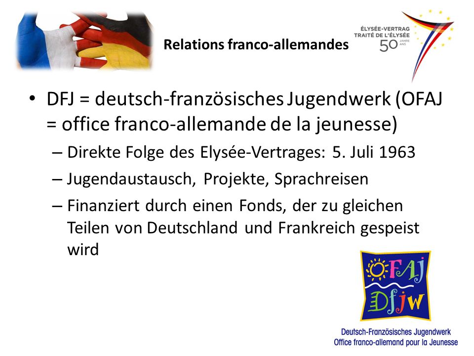 Relations franco-allemandes - ppt herunterladen