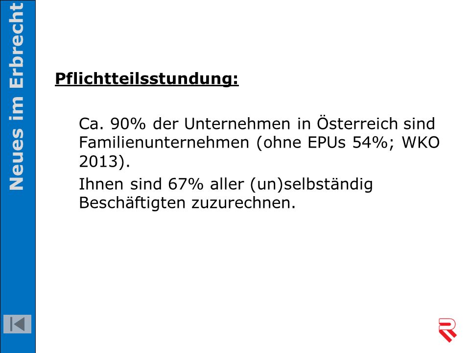 Neues im Erbrecht Pflichtteilsstundung: